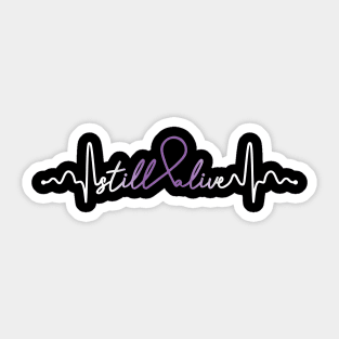 Still Alive- Pancreatic Cancer Gifts Pancreatic Cancer Awareness Sticker